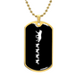 Mama Wolf With 4 Pups v3 - 18k Gold Finished Luxury Dog Tag Necklace