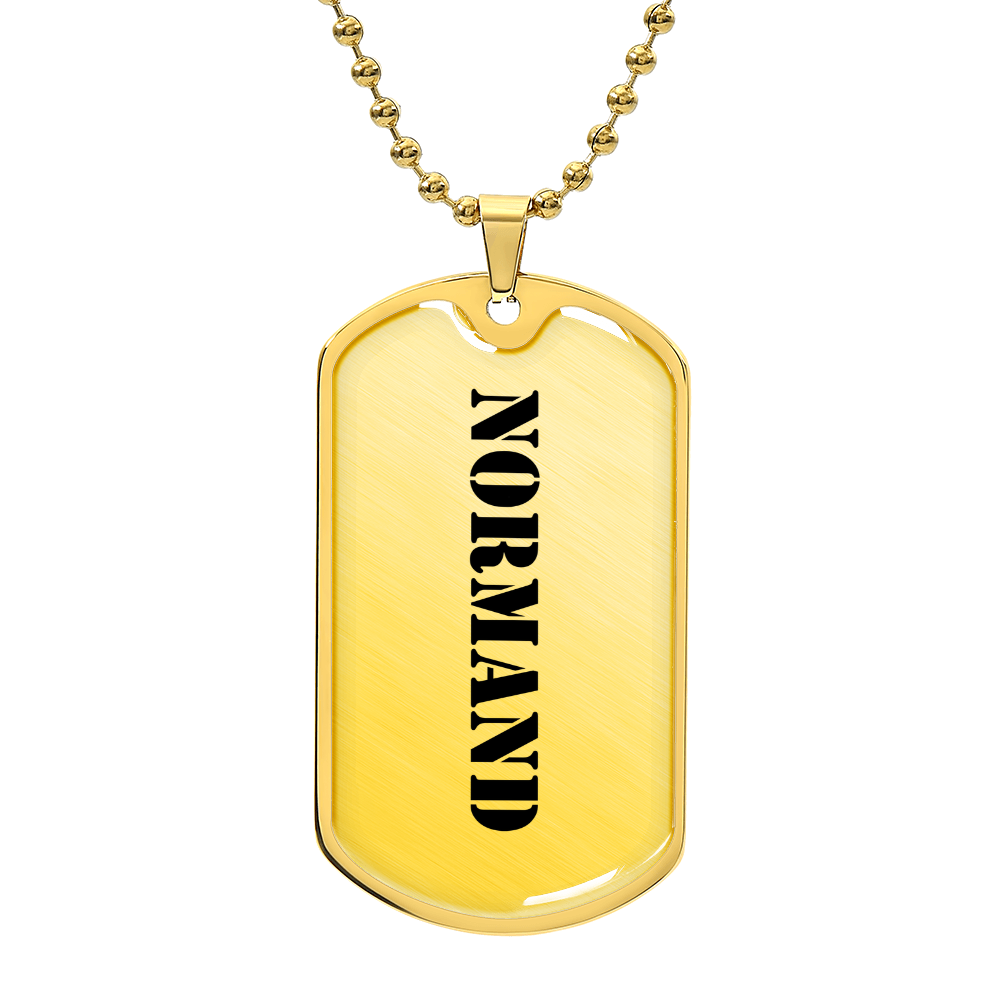Normand - 18k Gold Finished Luxury Dog Tag Necklace