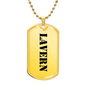 Lavern - 18k Gold Finished Luxury Dog Tag Necklace