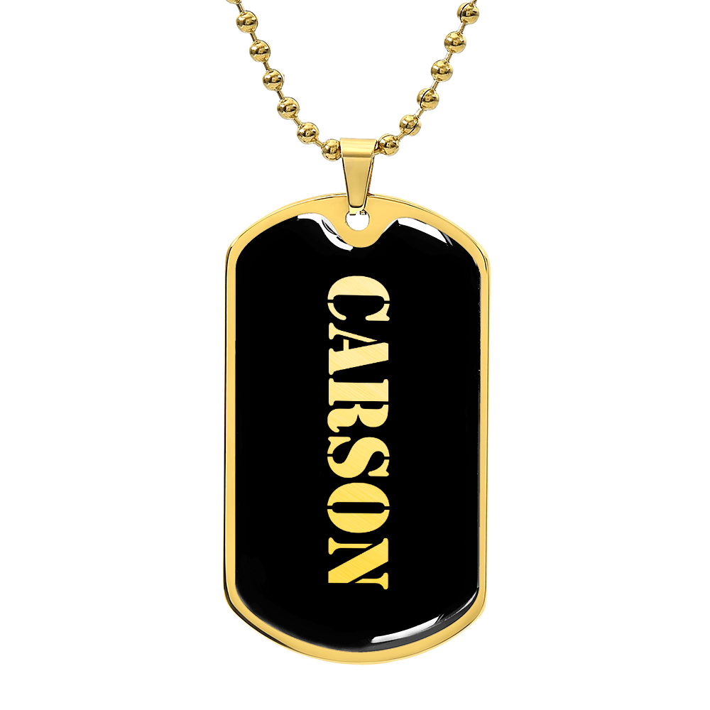 Carson v2 - 18k Gold Finished Luxury Dog Tag Necklace