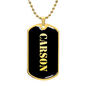 Carson v2 - 18k Gold Finished Luxury Dog Tag Necklace