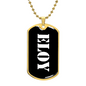Eloy v3 - 18k Gold Finished Luxury Dog Tag Necklace