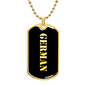 German v2 - 18k Gold Finished Luxury Dog Tag Necklace