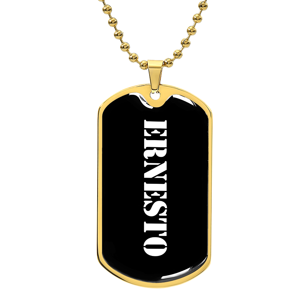 Ernesto v3 - 18k Gold Finished Luxury Dog Tag Necklace