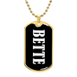 Bette v03 - 18k Gold Finished Luxury Dog Tag Necklace