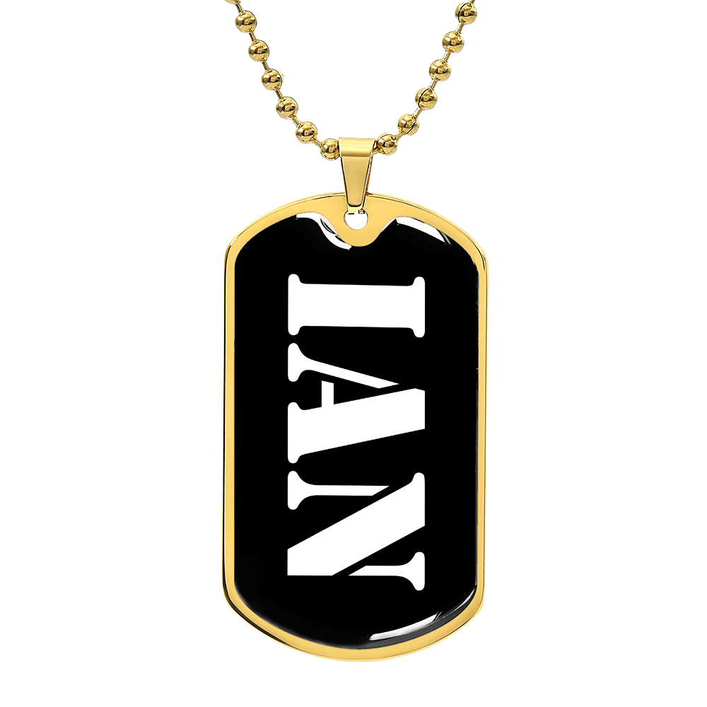 Ian v3 - 18k Gold Finished Luxury Dog Tag Necklace