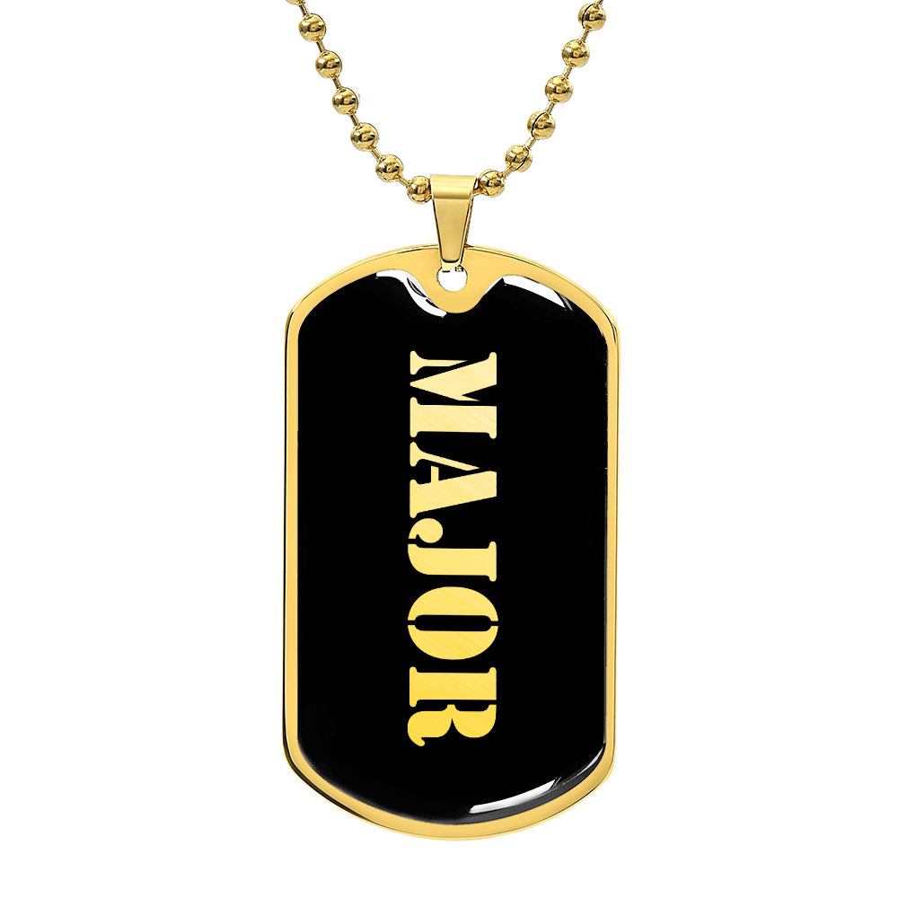 Major v2 - 18k Gold Finished Luxury Dog Tag Necklace