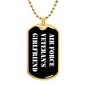 Air Force Veteran's Girlfriend v3 - 18k Gold Finished Luxury Dog Tag Necklace