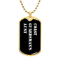 Coast Guardsman's Aunt v3 - 18k Gold Finished Luxury Dog Tag Necklace