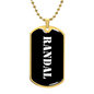 Randal v3 - 18k Gold Finished Luxury Dog Tag Necklace