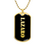 Lazaro v2 - 18k Gold Finished Luxury Dog Tag Necklace