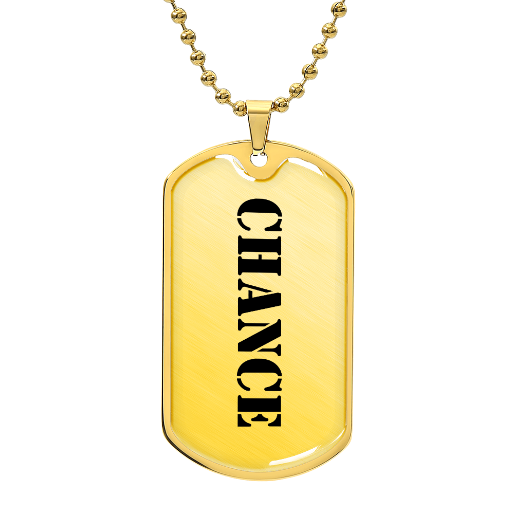 Chance - 18k Gold Finished Luxury Dog Tag Necklace