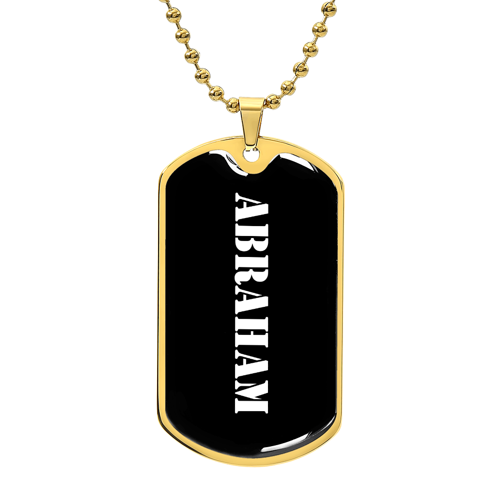 Abraham v3 - 18k Gold Finished Luxury Dog Tag Necklace