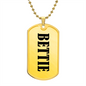 Bettie v01 - 18k Gold Finished Luxury Dog Tag Necklace