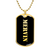 Mervin v2 - 18k Gold Finished Luxury Dog Tag Necklace