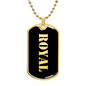 Royal v2 - 18k Gold Finished Luxury Dog Tag Necklace