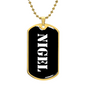 Nigel v3 - 18k Gold Finished Luxury Dog Tag Necklace