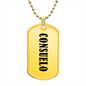Consuelo v01 - 18k Gold Finished Luxury Dog Tag Necklace