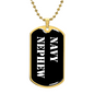Navy Nephew v3 - 18k Gold Finished Luxury Dog Tag Necklace