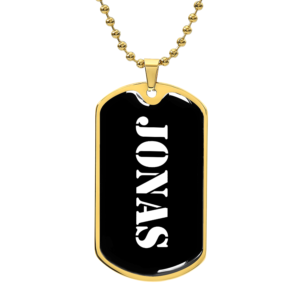 Jonas v3 - 18k Gold Finished Luxury Dog Tag Necklace