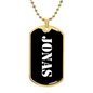 Jonas v3 - 18k Gold Finished Luxury Dog Tag Necklace