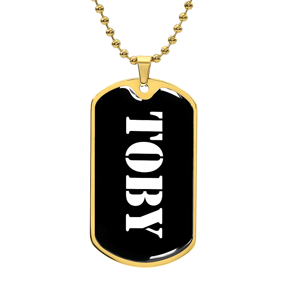 Toby v3 - 18k Gold Finished Luxury Dog Tag Necklace