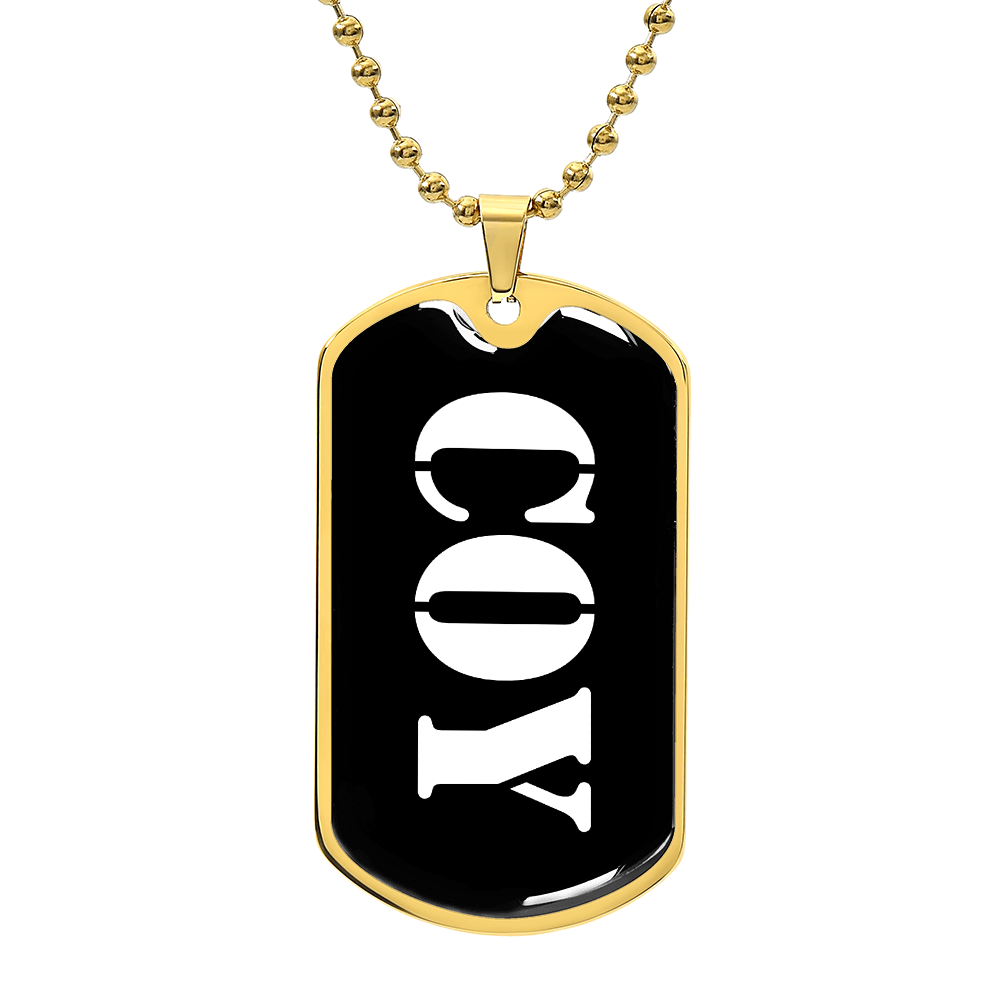 Coy v3 - 18k Gold Finished Luxury Dog Tag Necklace