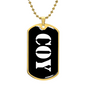 Coy v3 - 18k Gold Finished Luxury Dog Tag Necklace