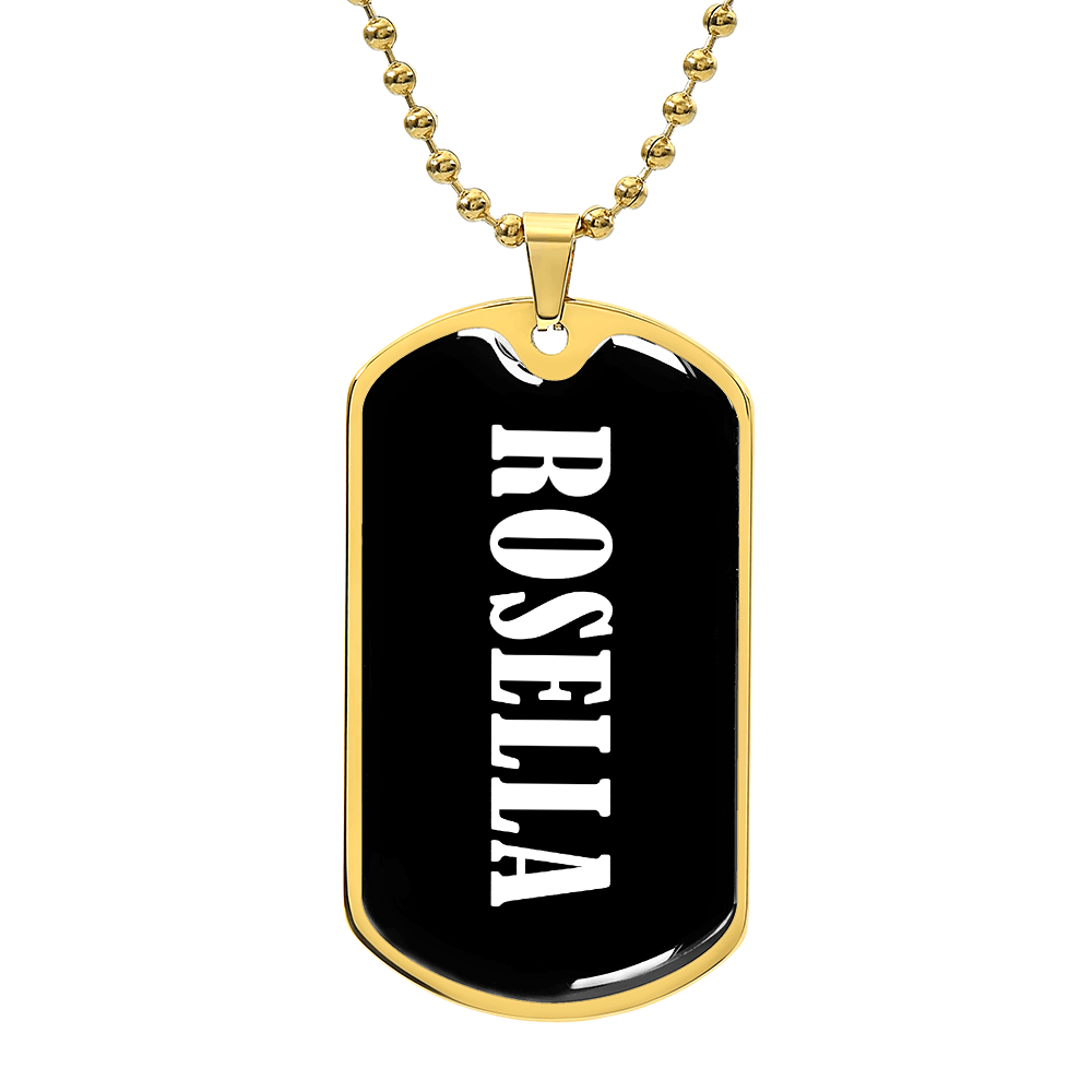 Rosella v03 - 18k Gold Finished Luxury Dog Tag Necklace