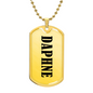 Daphne v01 - 18k Gold Finished Luxury Dog Tag Necklace