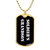 Soldier's Grandson v3 - 18k Gold Finished Luxury Dog Tag Necklace