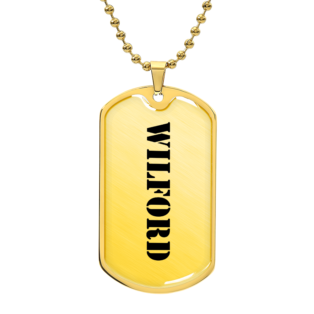 Wilford - 18k Gold Finished Luxury Dog Tag Necklace