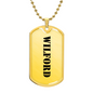 Wilford - 18k Gold Finished Luxury Dog Tag Necklace
