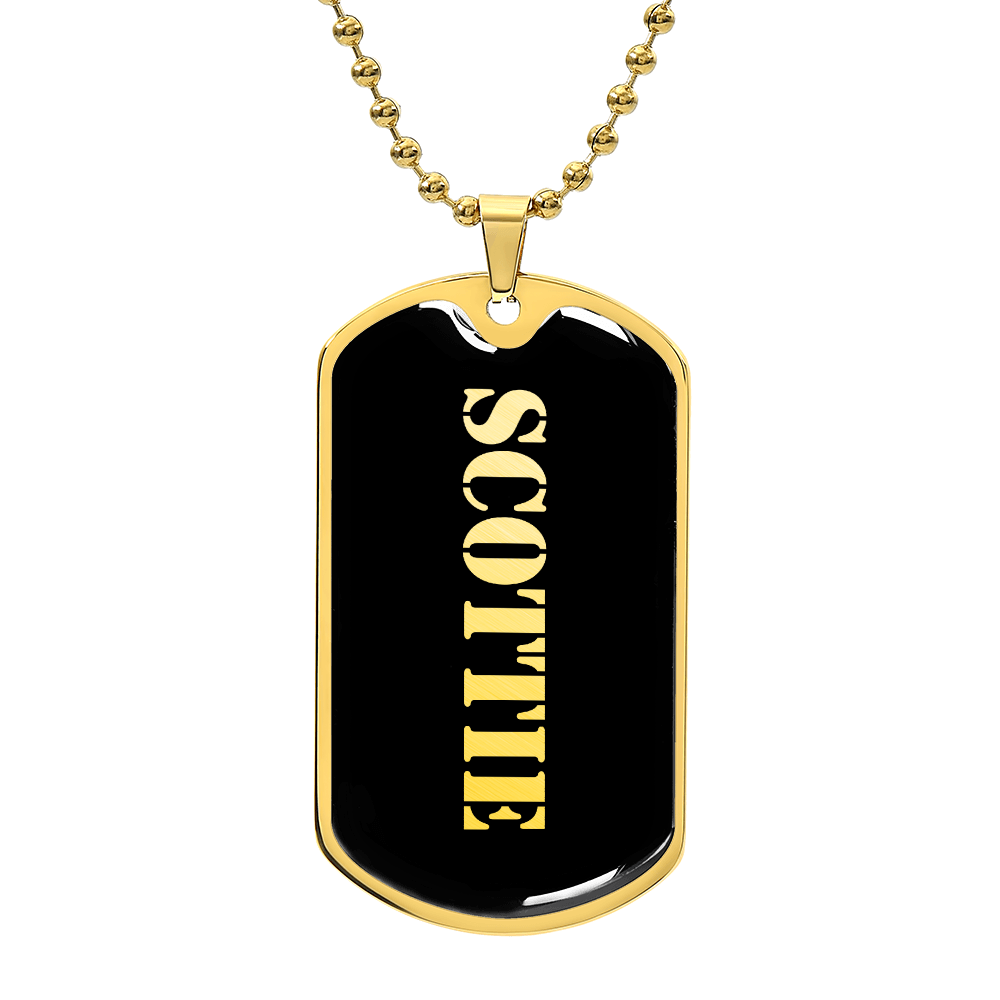 Scottie v2 - 18k Gold Finished Luxury Dog Tag Necklace