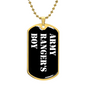 Army Ranger's Boy v3 - 18k Gold Finished Luxury Dog Tag Necklace