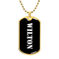 Wilton v3 - 18k Gold Finished Luxury Dog Tag Necklace