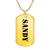 Sandy - 18k Gold Finished Luxury Dog Tag Necklace