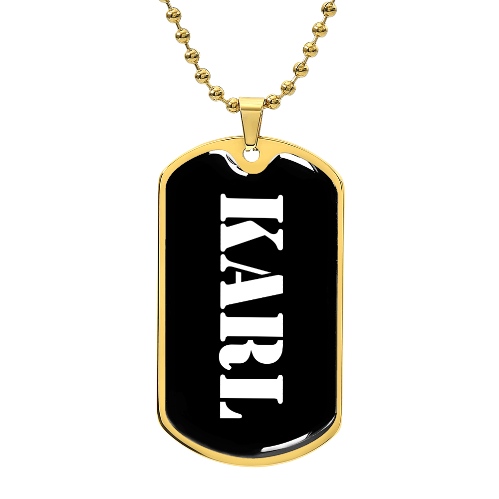 Karl v3 - 18k Gold Finished Luxury Dog Tag Necklace