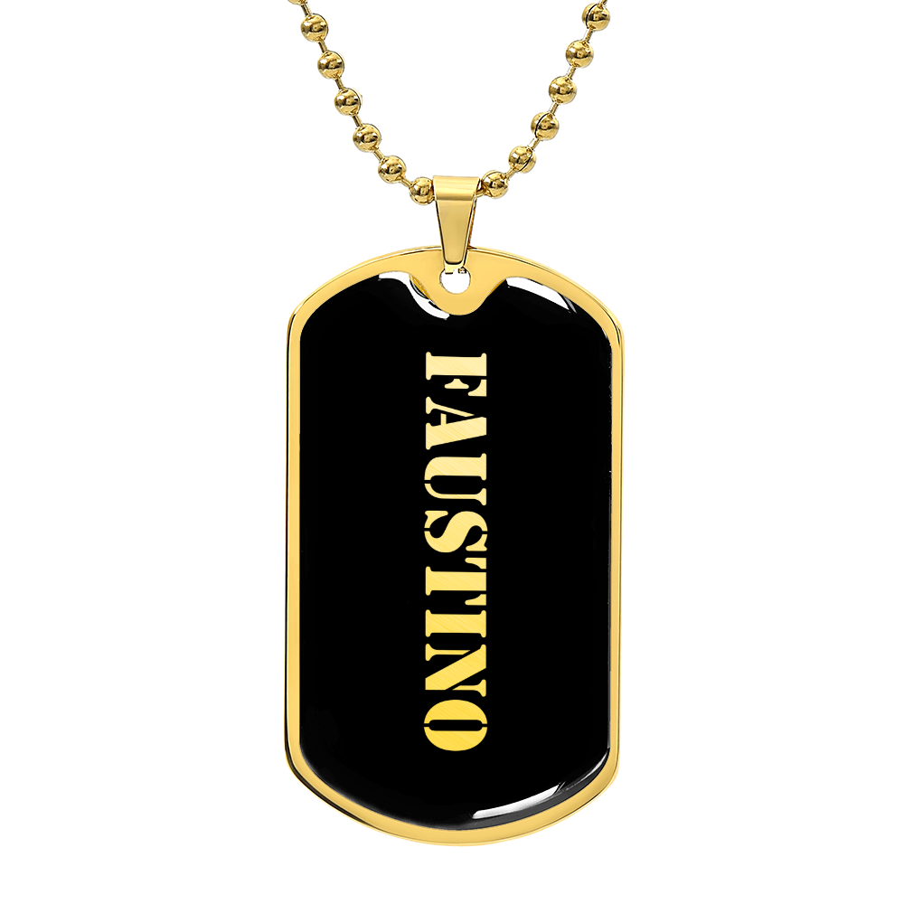 Faustino v2 - 18k Gold Finished Luxury Dog Tag Necklace