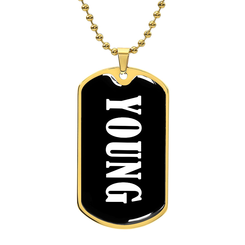 Young v03 - 18k Gold Finished Luxury Dog Tag Necklace
