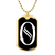 Initial O v001-33 - 18k Gold Finished Luxury Dog Tag Necklace