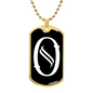 Initial O v001-33 - 18k Gold Finished Luxury Dog Tag Necklace