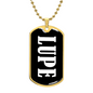 Lupe v03 - 18k Gold Finished Luxury Dog Tag Necklace