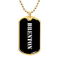 Brenton v3 - 18k Gold Finished Luxury Dog Tag Necklace