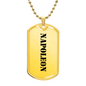 Napoleon - 18k Gold Finished Luxury Dog Tag Necklace