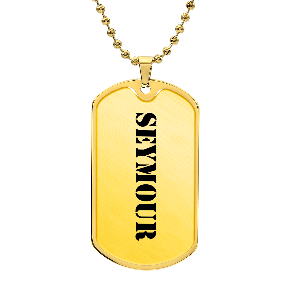 Seymour - 18k Gold Finished Luxury Dog Tag Necklace