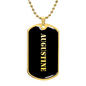 Augustine v2 - 18k Gold Finished Luxury Dog Tag Necklace