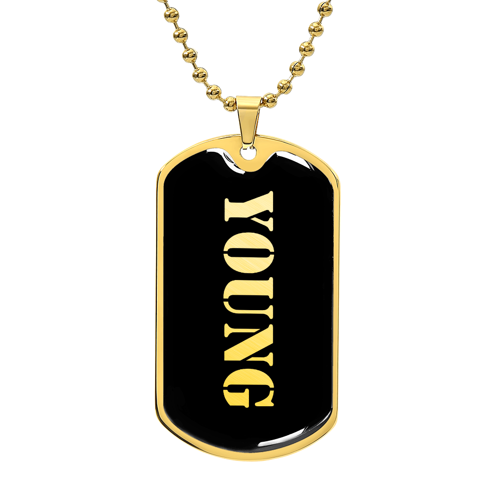 Young v2 - 18k Gold Finished Luxury Dog Tag Necklace