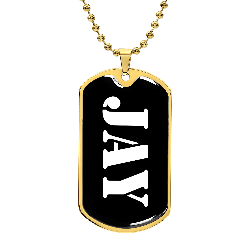 Jay v3 - 18k Gold Finished Luxury Dog Tag Necklace