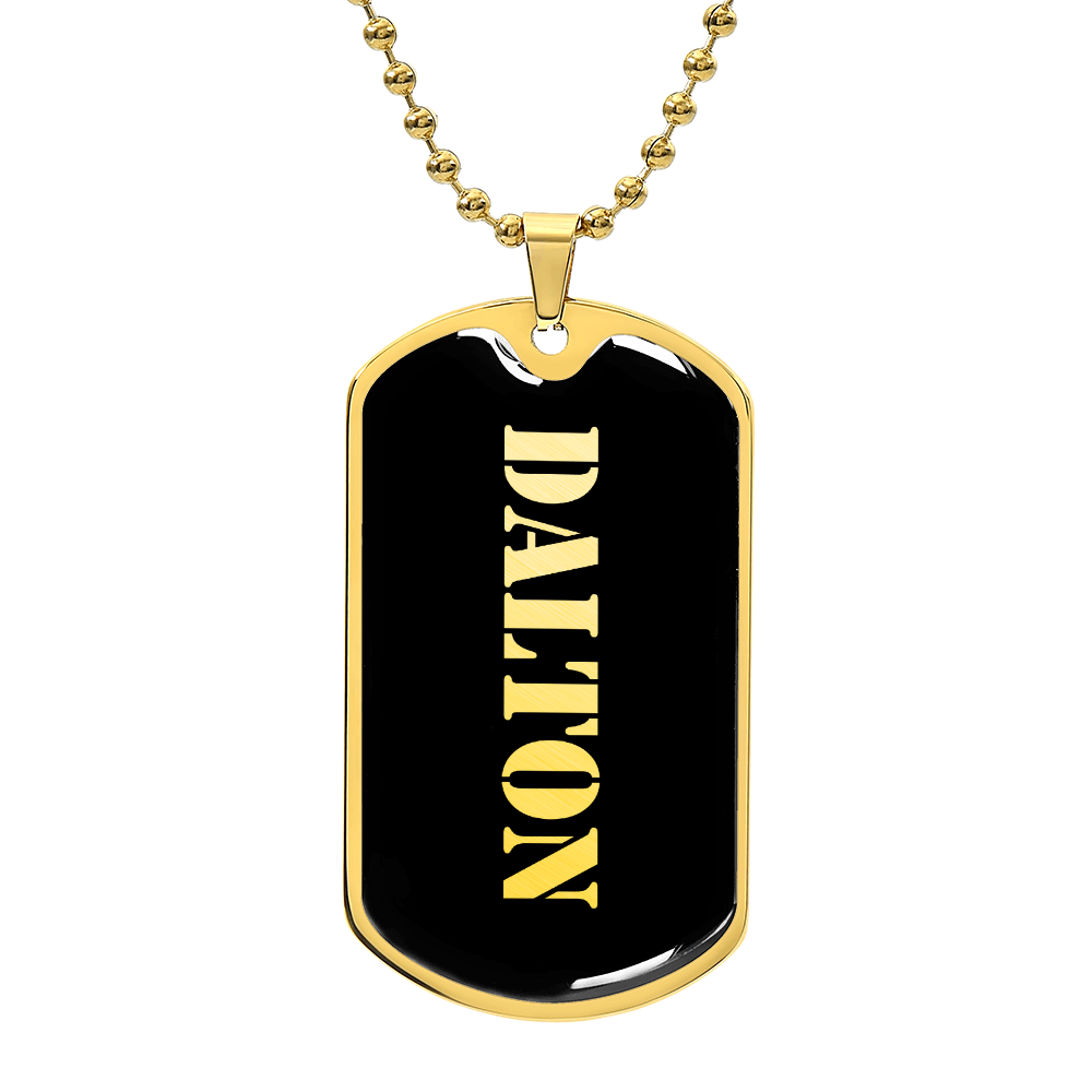 Dalton v2 - 18k Gold Finished Luxury Dog Tag Necklace